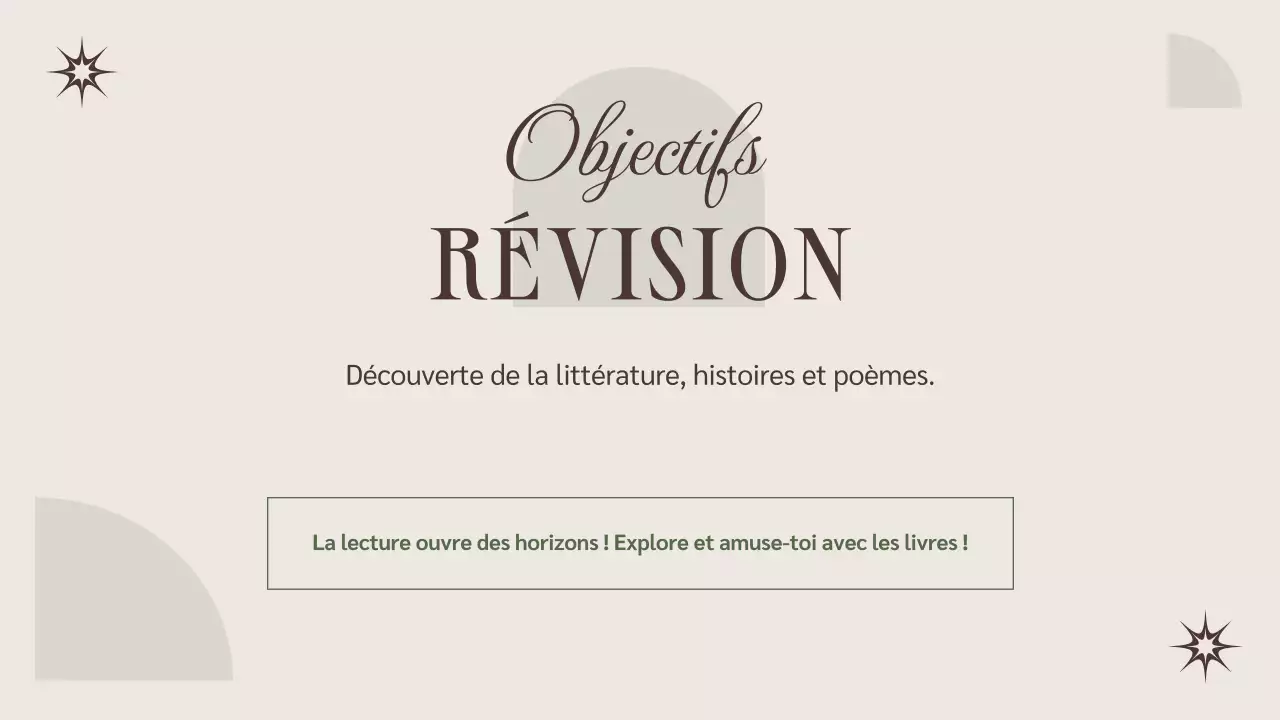 Beige Brown Minimalist Literature Course Presentation