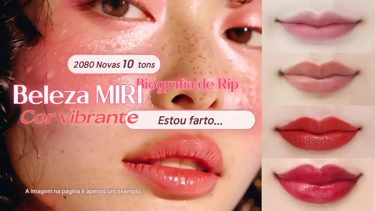 Um anúncio de beleza chique em cor-de-rosa