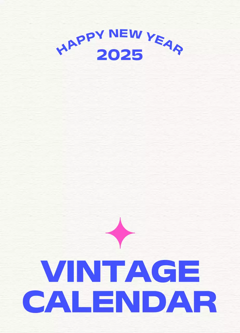 Kalender vintage biru