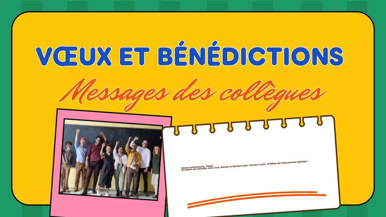 présentation d'anniversaire rétro jaune