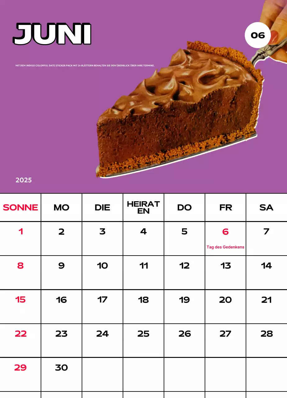 Bunte Kalender mit einer Vielzahl von Retro-Illustrationen