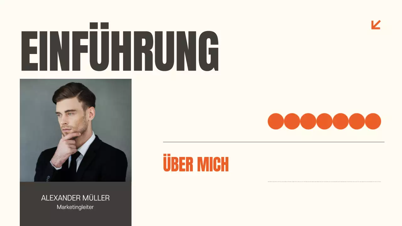 Orange Modern Portfolio Dokumentvorlage