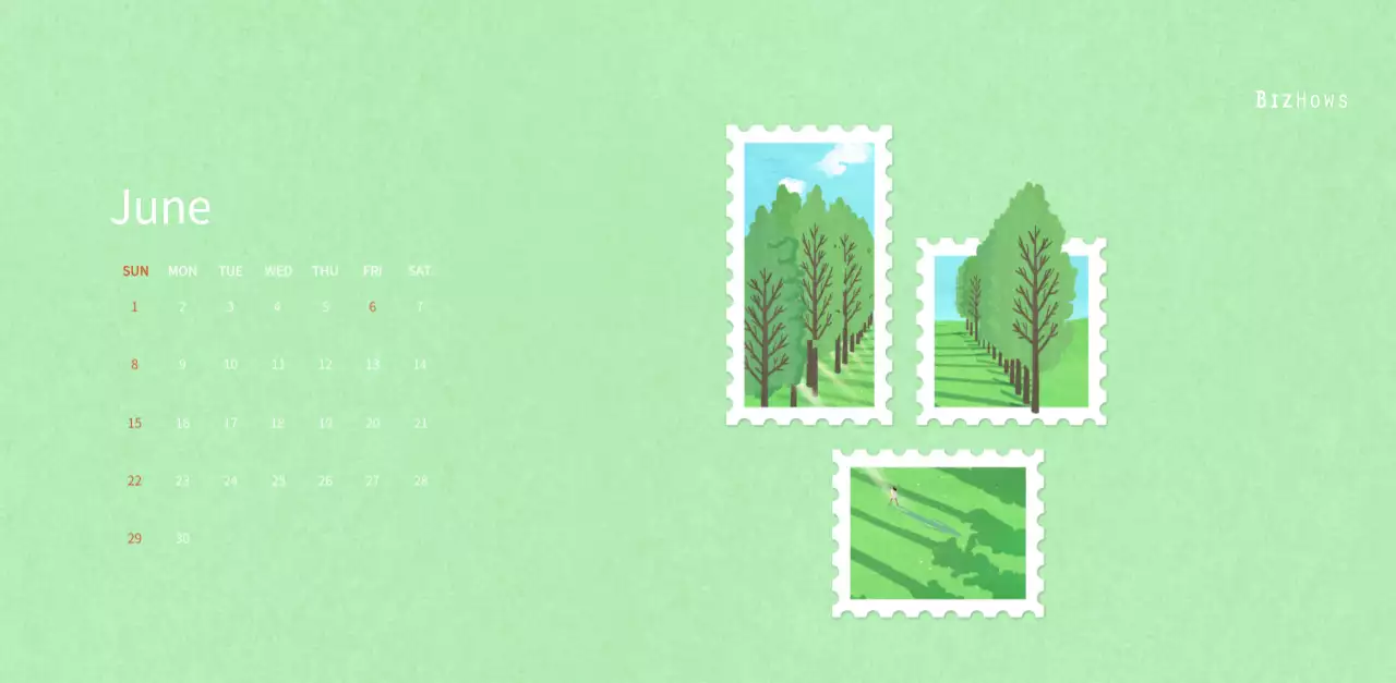 Stamp illustration with a warm concept