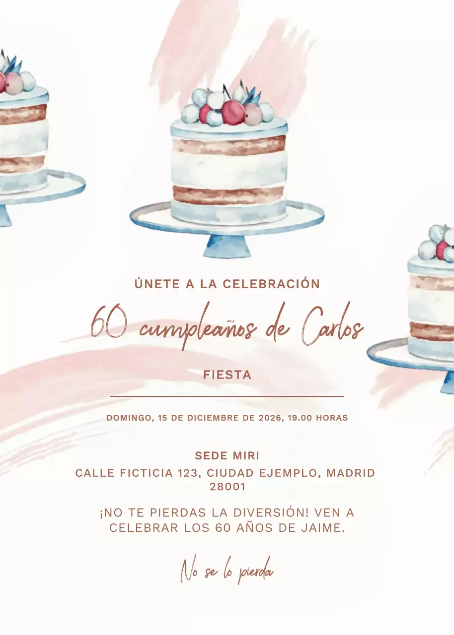 Invitación de cumpleaños elegante beige