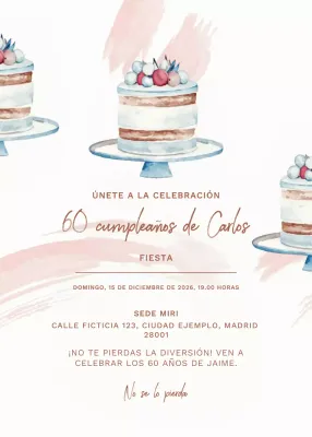 Invitación de cumpleaños elegante beige