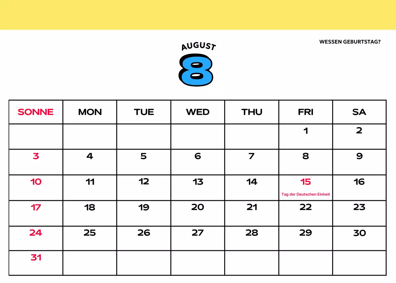 Bunte Kalender mit einer Vielzahl von Retro-Illustrationen