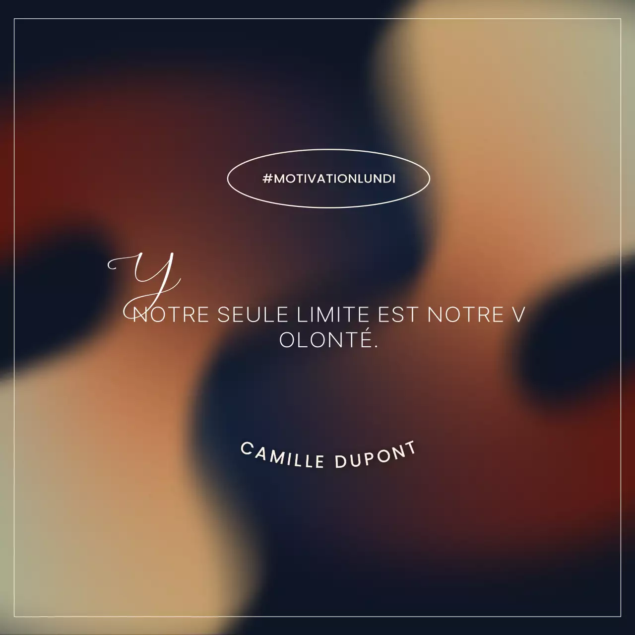 Citations de motivation simples et brunes Carrés de médias sociaux