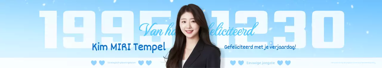 Blauw Modern Verjaardags Vrolijkheid