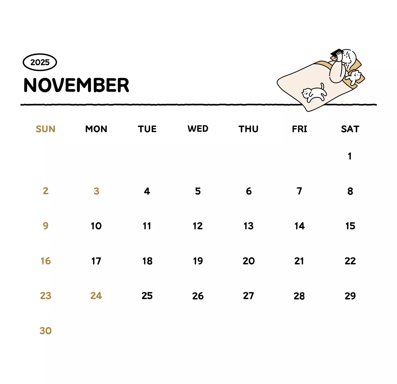 可愛らしい禅風イラストカレンダーカレンダー