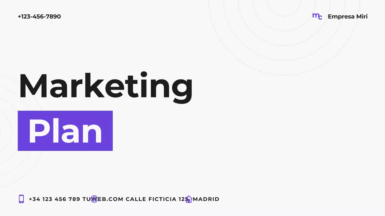 Plan de marketing moderno Purple