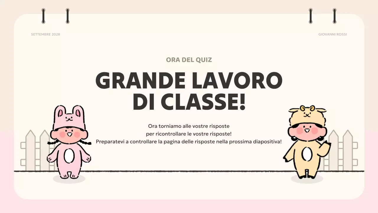 materiale per quiz di animazione beige