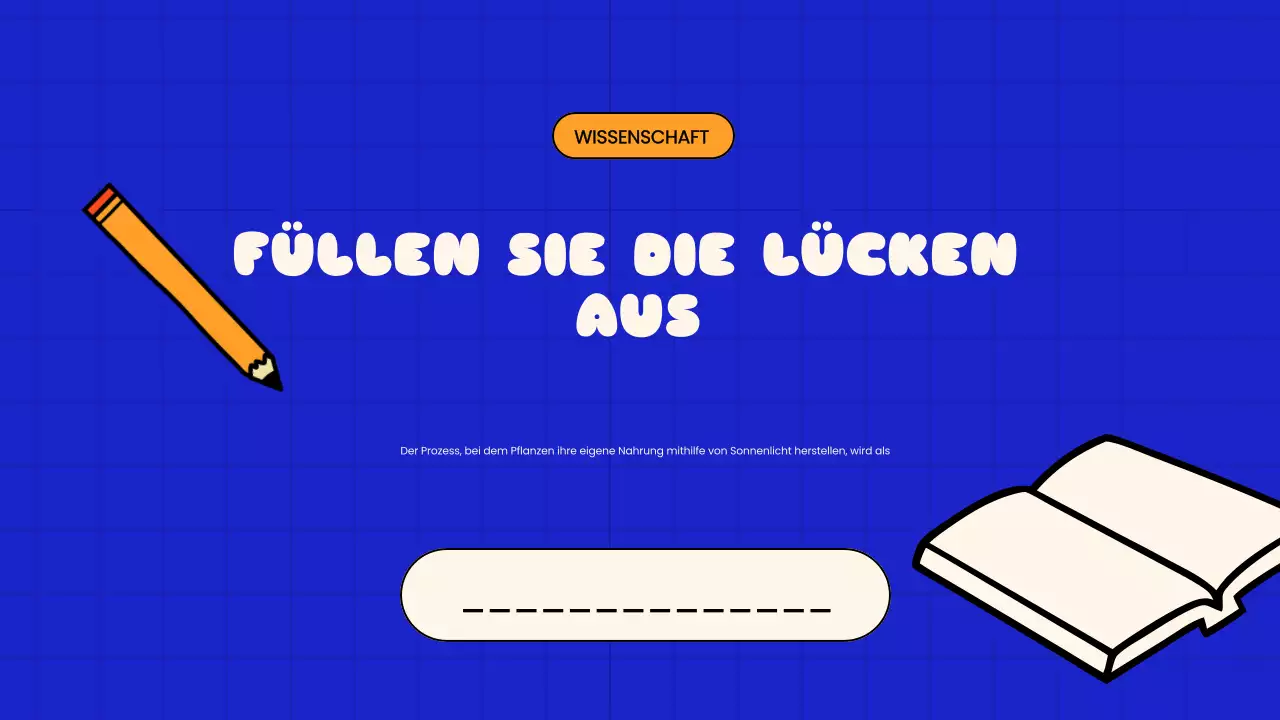 Blue Playful Quiz Time Schulpräsentation