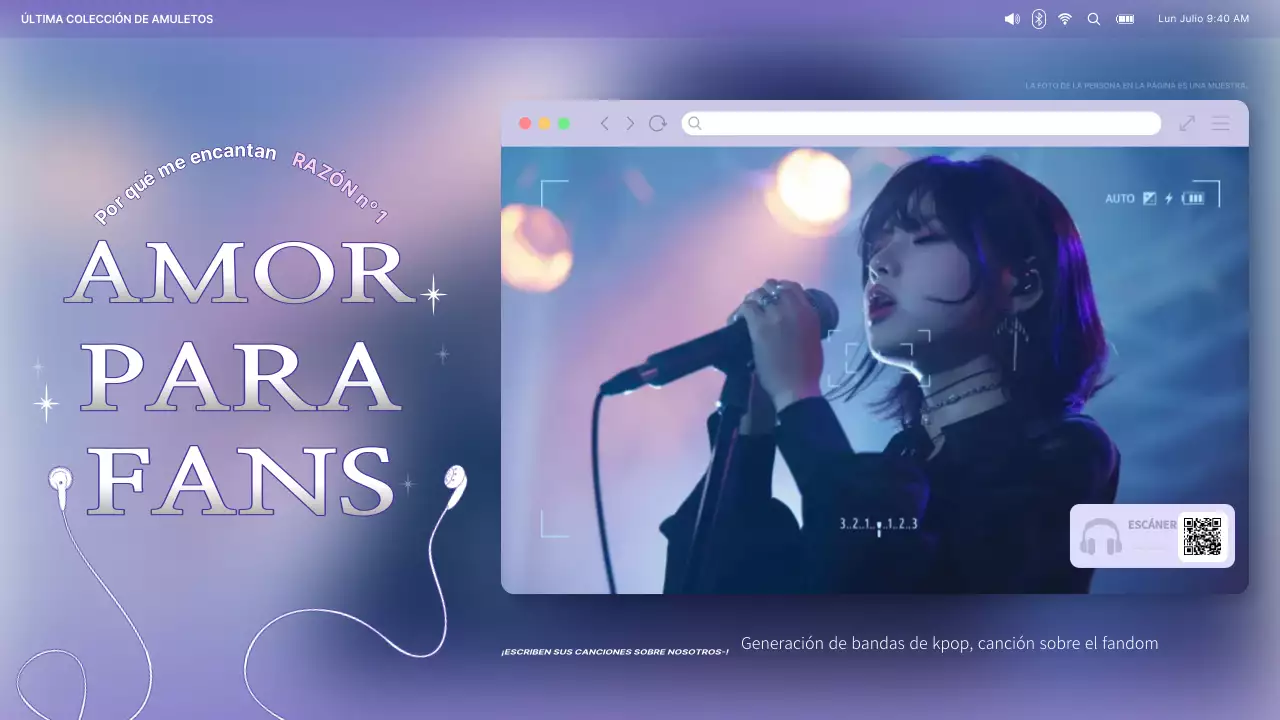 púrpura anuncio de moda fandom