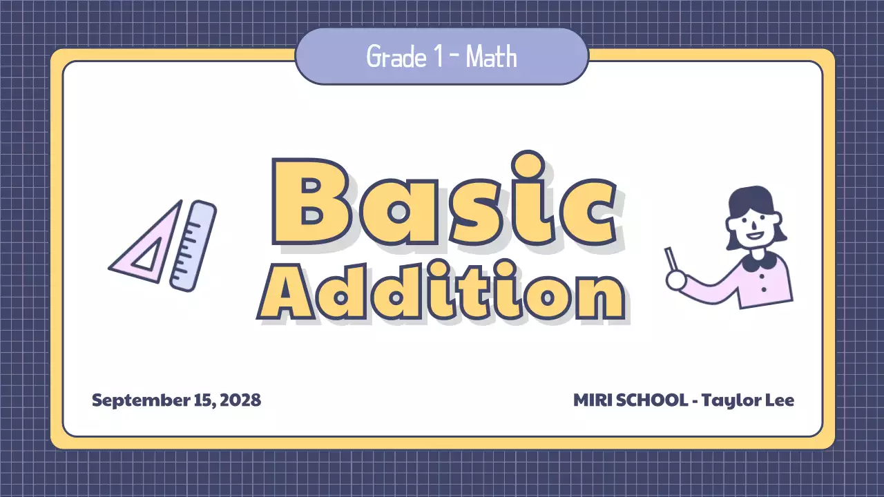 Blue Simple Math Course Presentation