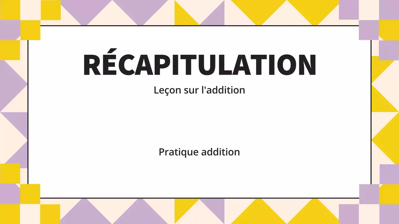 Matériel de cours de mathématiques simple et coloré