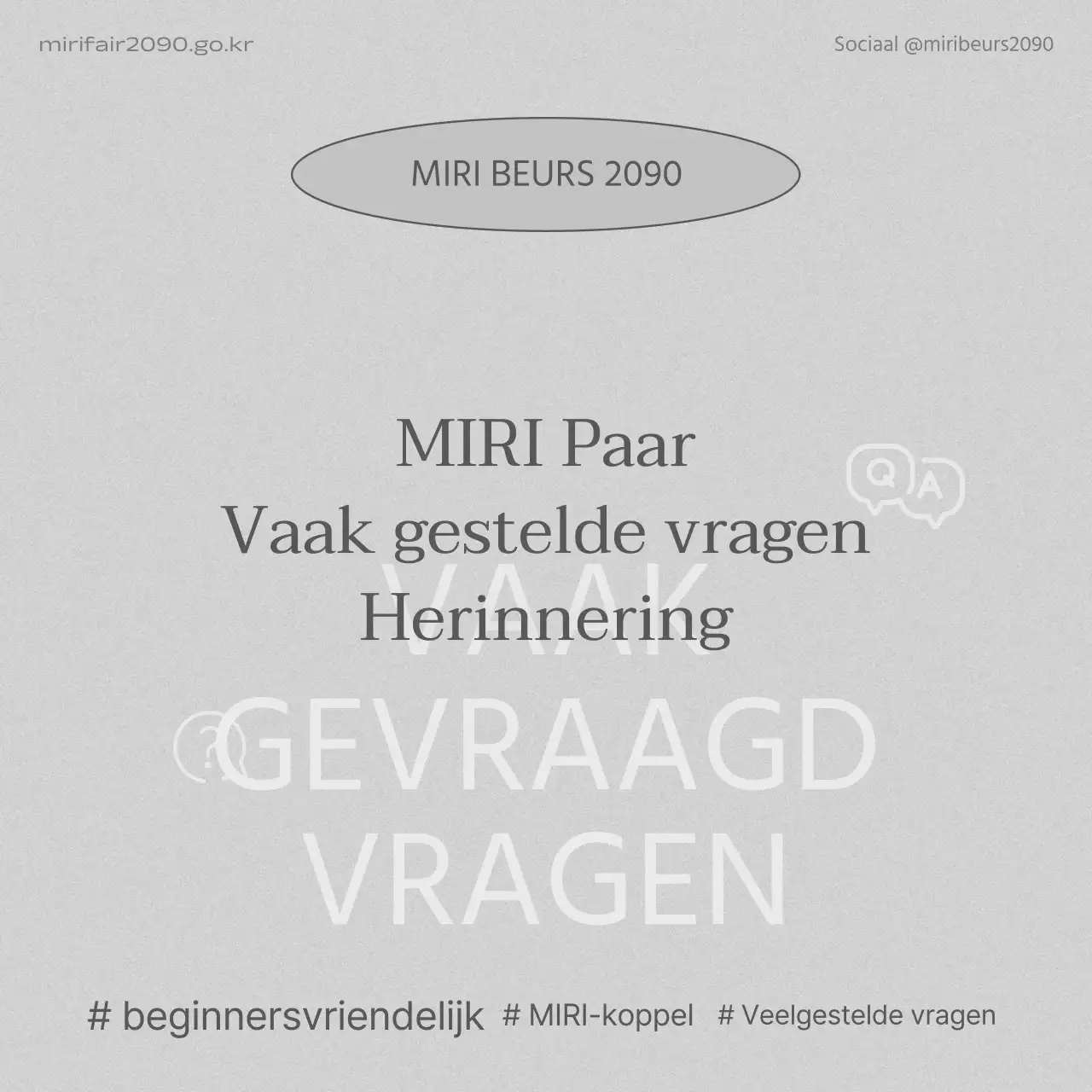 Grijze, minimalistische aankondigingen van vragen en antwoorden