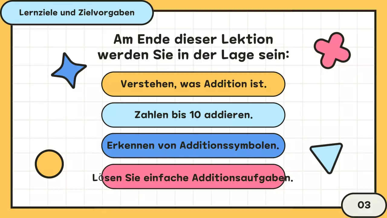 gelber sauberer Mathekurs