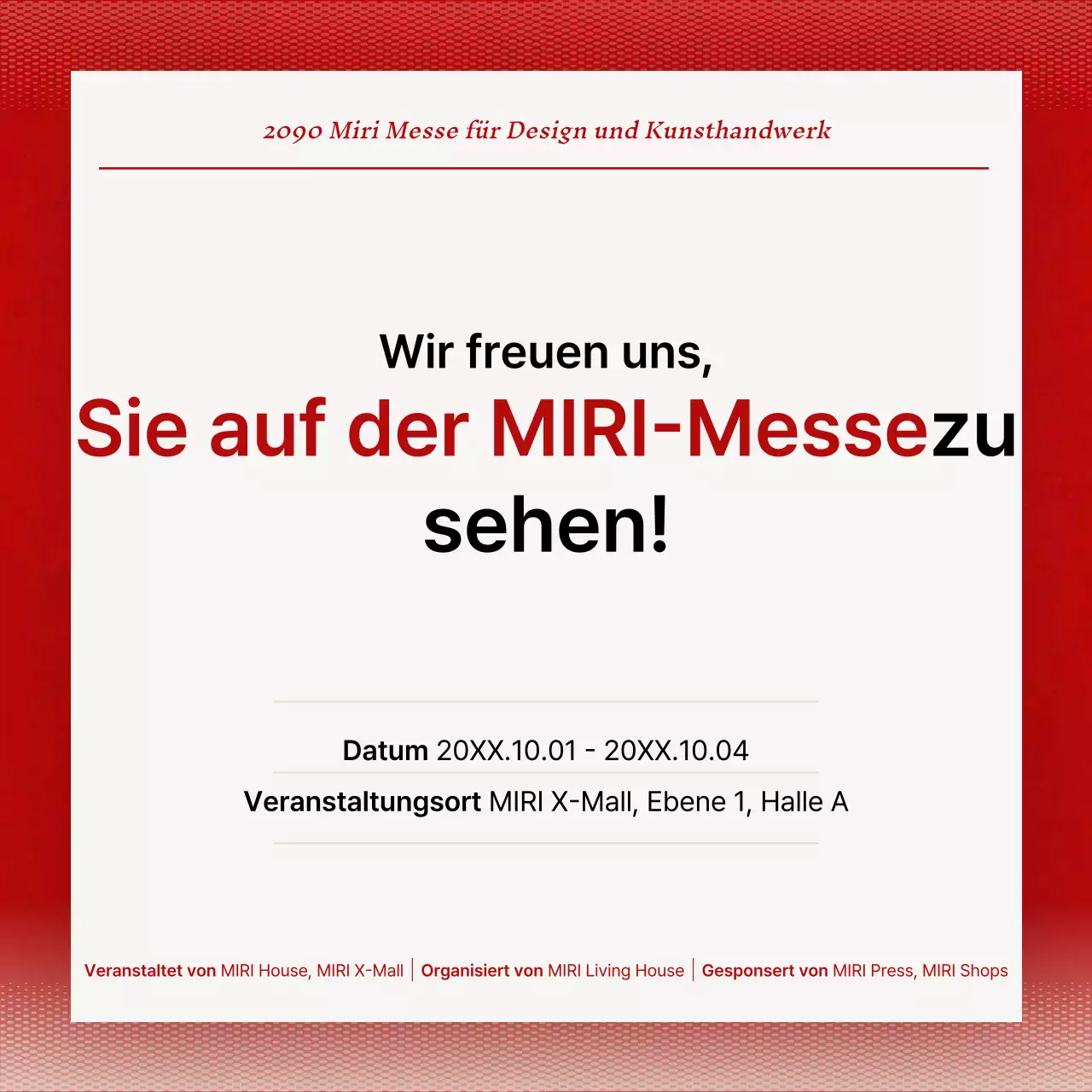 Hübsche rot-weiße Frage- und Antwort-Ansagen