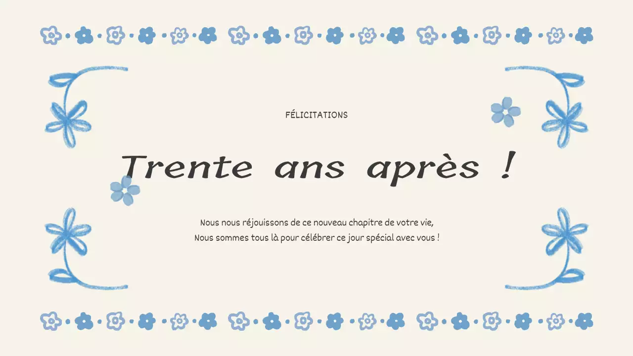 événement floral bleu anniversaire