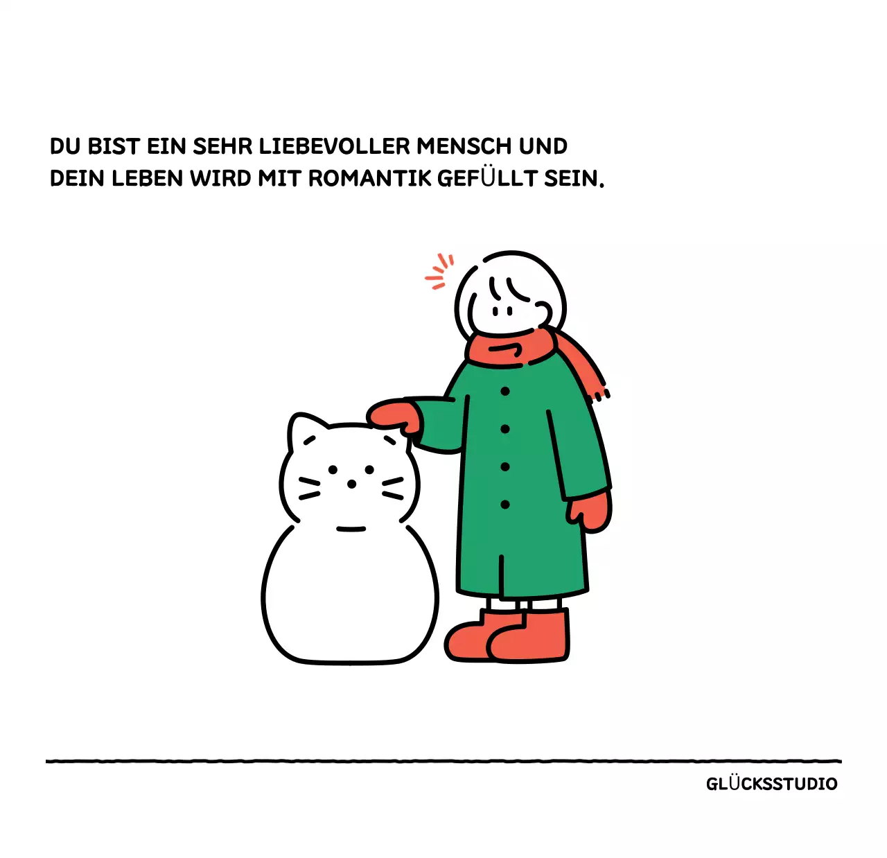 Illustrierter Kalender mit schönem Linienstil