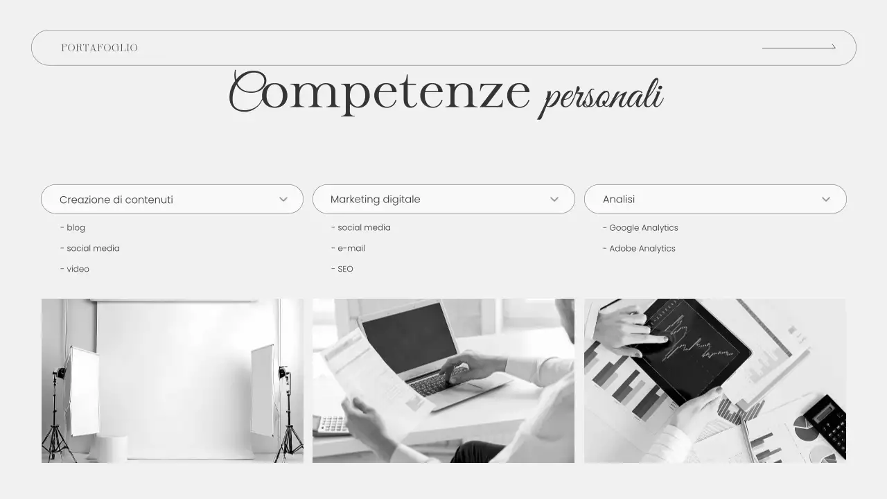 curriculum portfolio blu elegante