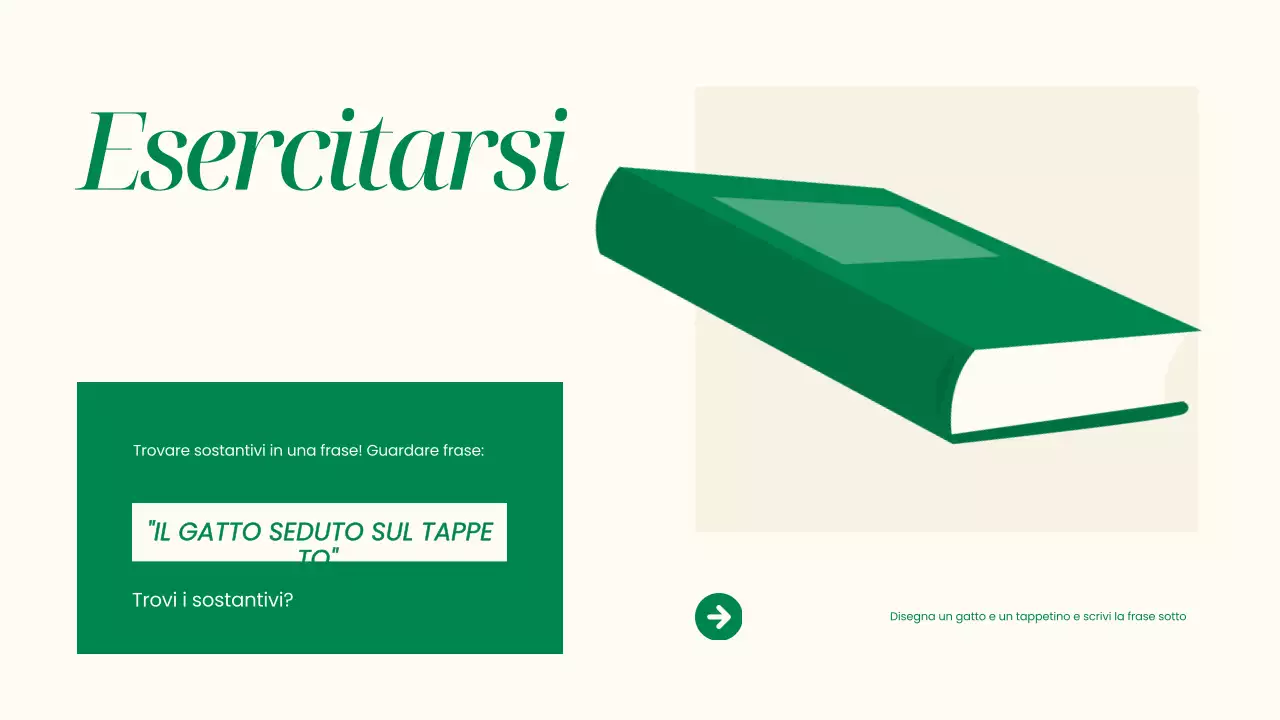 Presentazione della grammatica semplice e dei sostantivi Beige