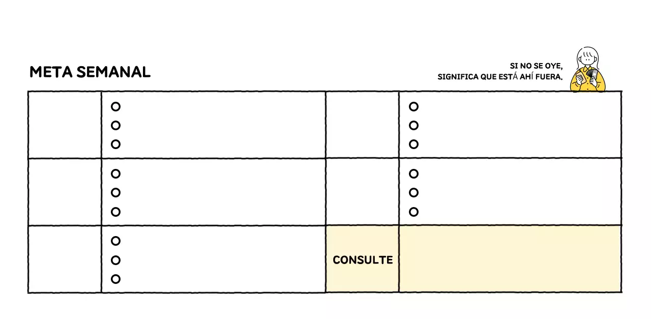 Calendario ilustrado con un bonito estilo de líneas