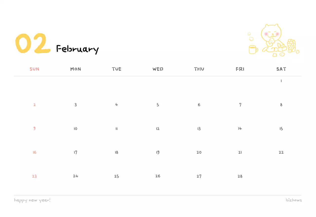 Ivory Cozy Daily Calendar