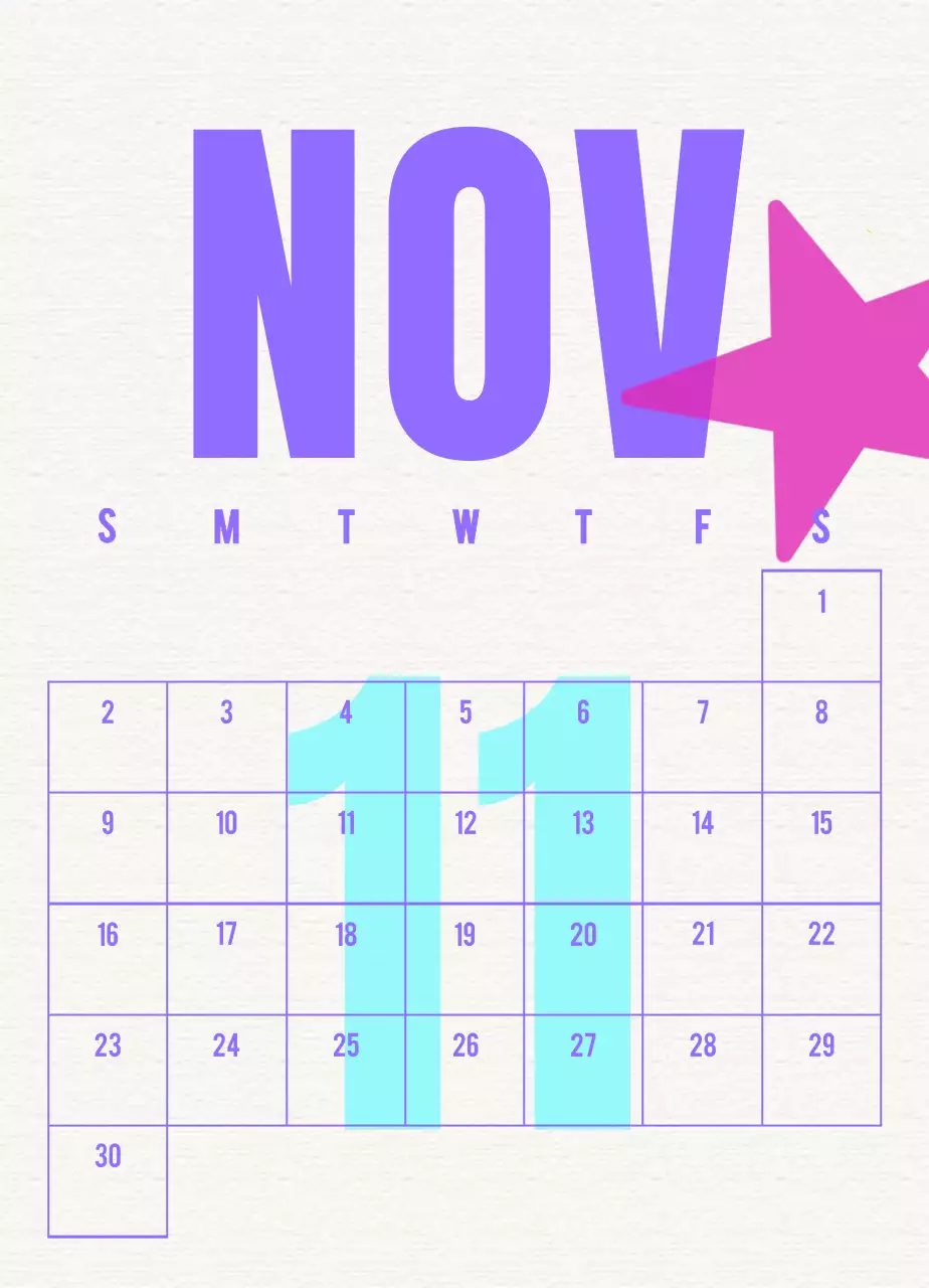 Kalender vintage biru