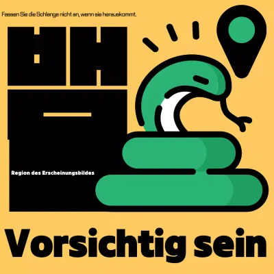 Gelber einfacher Gefahrenhinweis