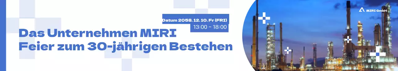 Moderne Veranstaltungsankündigung in Blau und Weiß