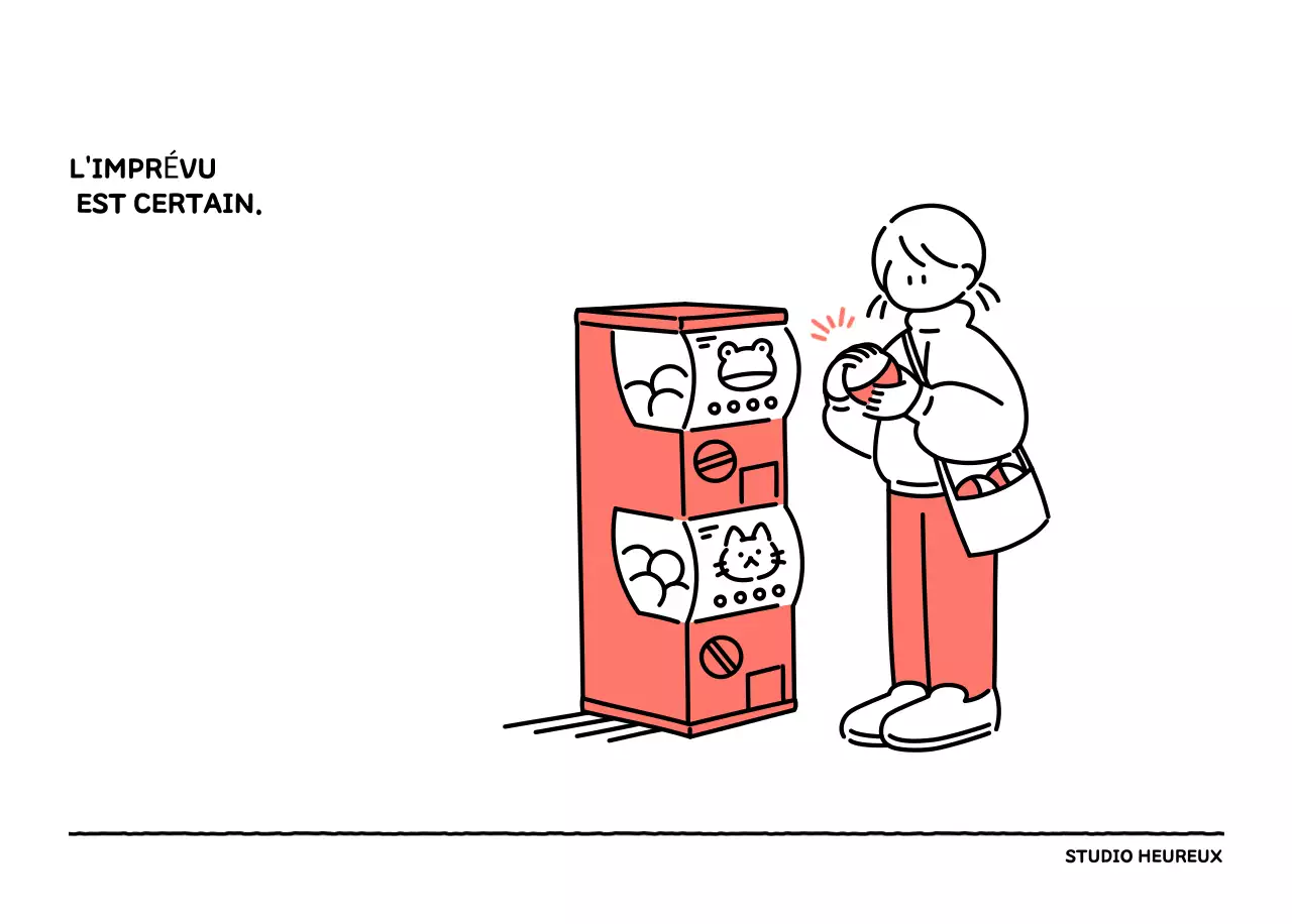 Calendrier illustré avec un joli style de lignes