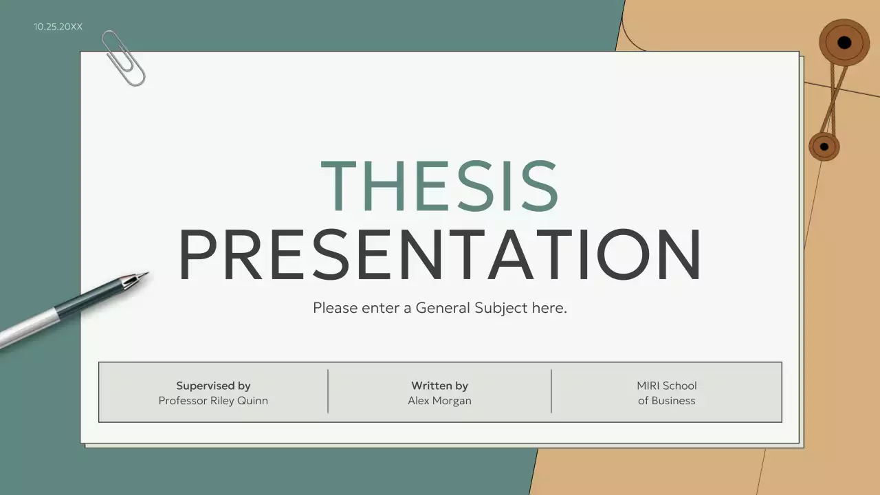 Mint Modern Thesis Presentation