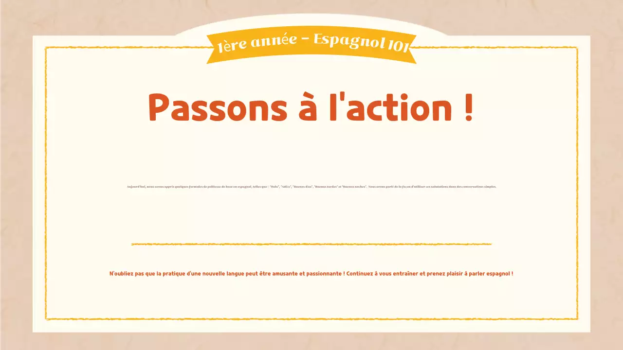 cours de langue simple orange