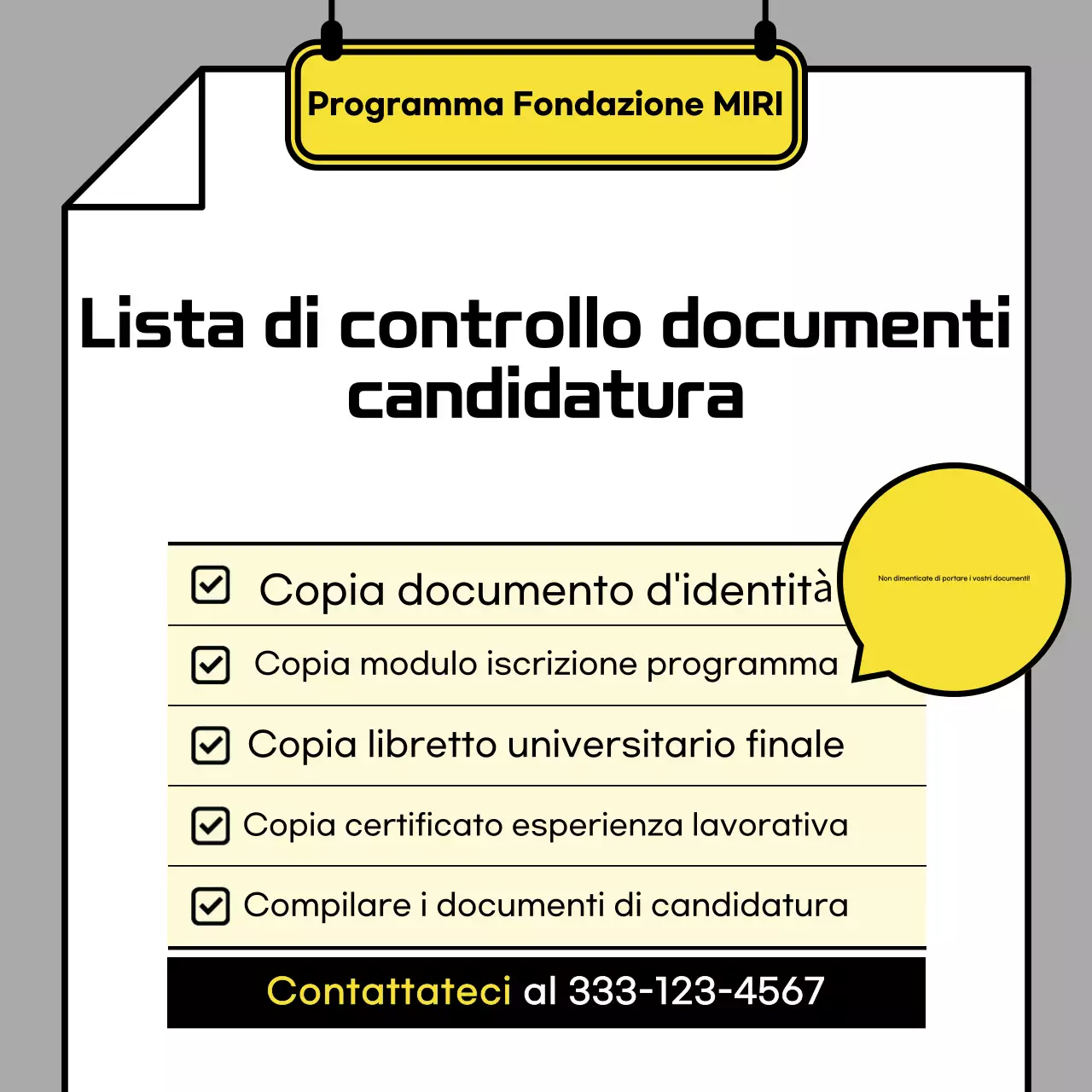 Modulo di richiesta di pulizia grigio