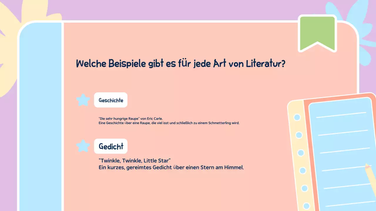 abstrakte bunte Einführung in den Literaturunterricht