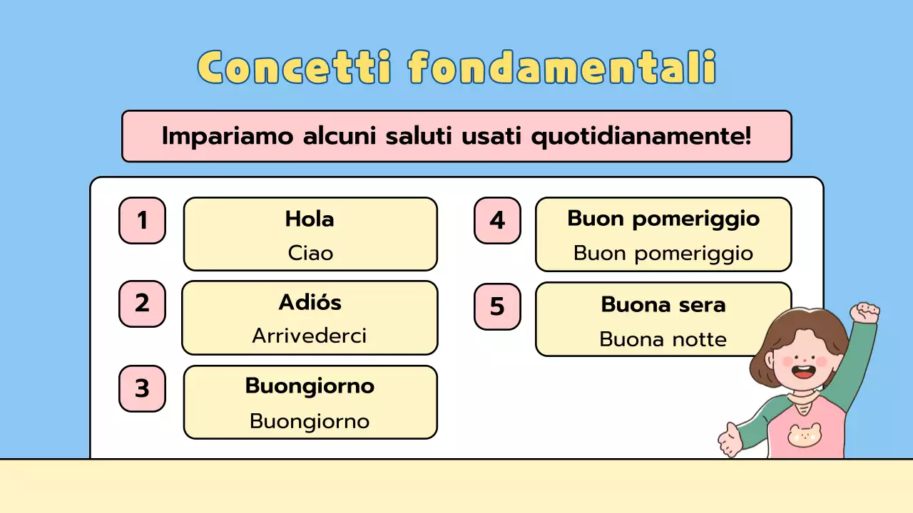 Presentazione di lezioni ludiche per la scuola elementare