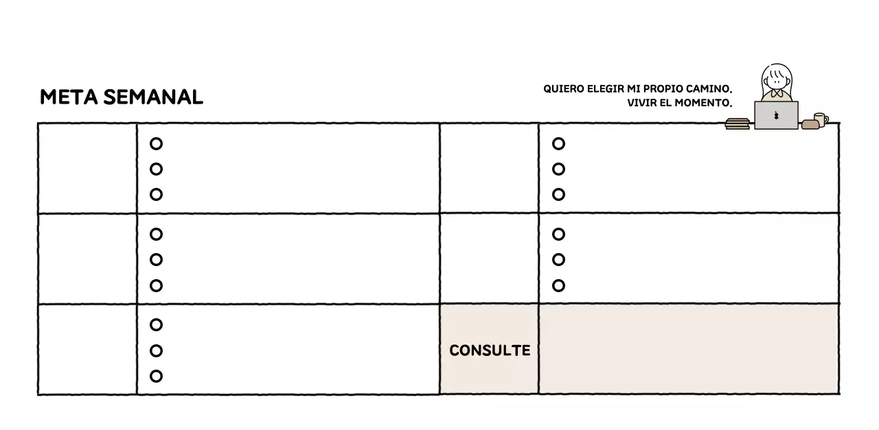 Calendario ilustrado con un bonito estilo de líneas