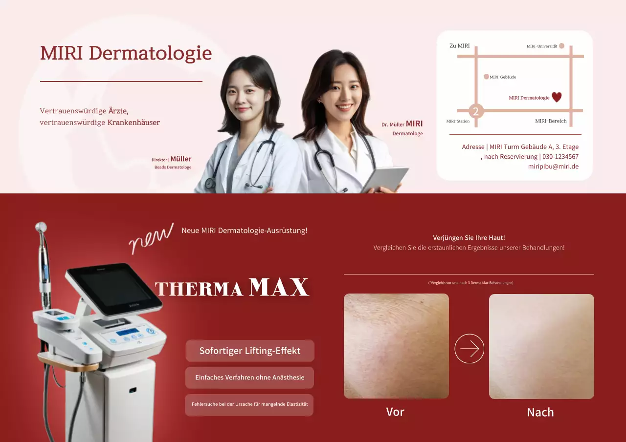 Veranstaltungsflyer Pink Dermatology Chic