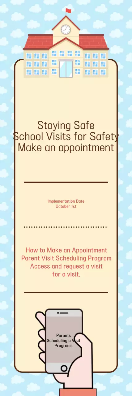 Faixa de aviso escolar simples bege