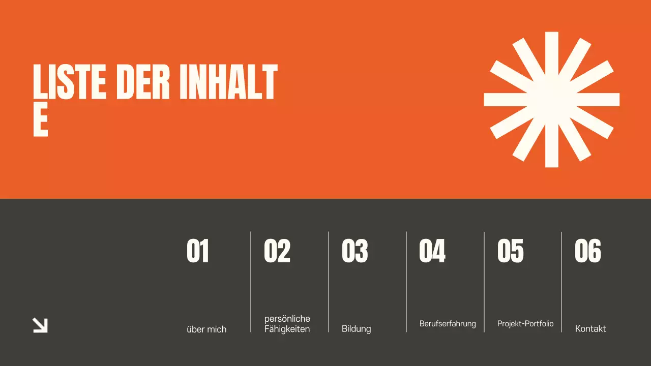 Orange Modern Portfolio Dokumentvorlage