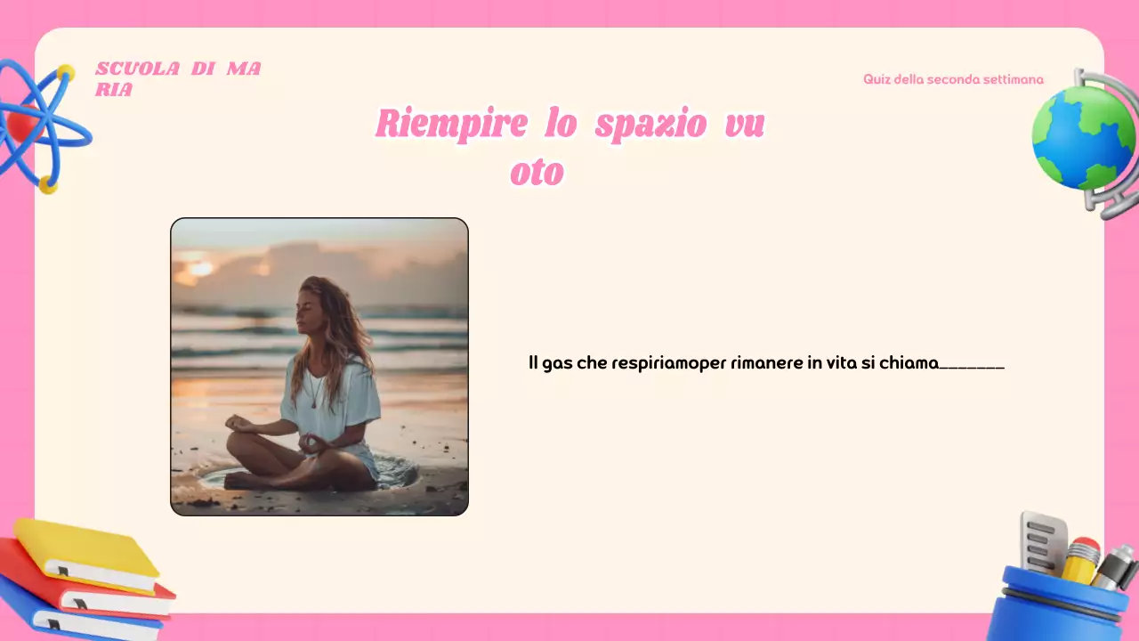 Materiale moderno e colorato per le lezioni a quiz