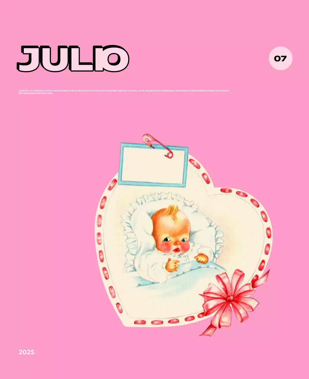 Coloridos calendarios con diversas ilustraciones retro