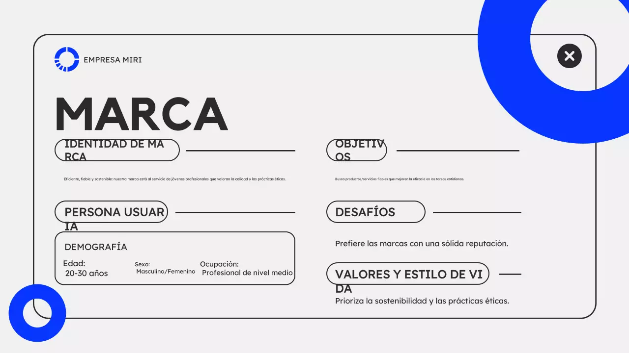 Presentación del Plan de Marketing Moderno Gris Azul