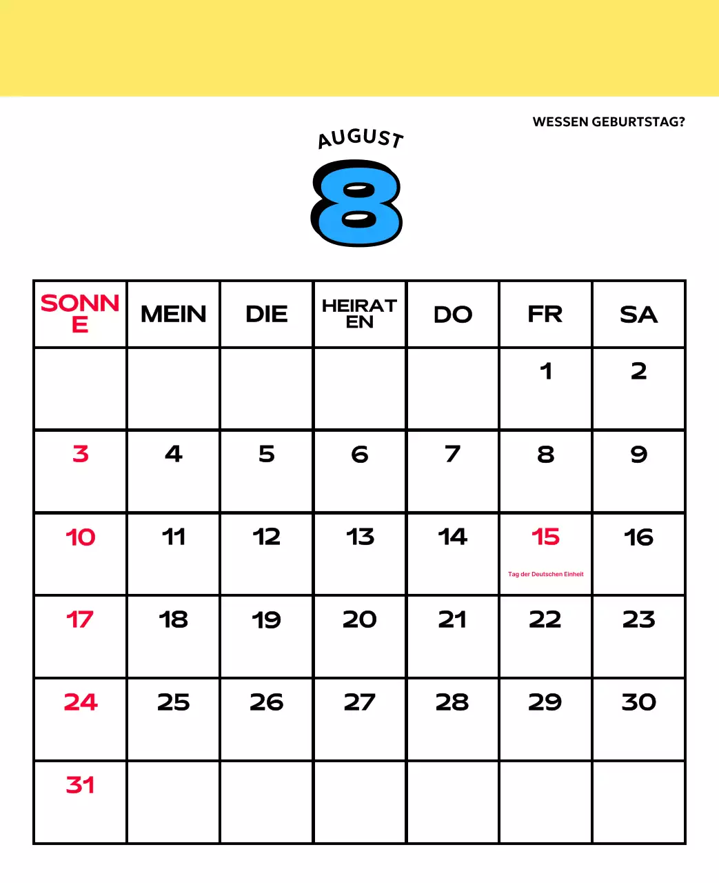 Bunte Kalender mit einer Vielzahl von Retro-Illustrationen