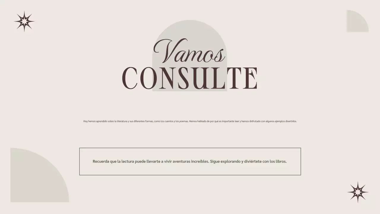 Presentación del Curso de Literatura Minimalista Marrón Beige