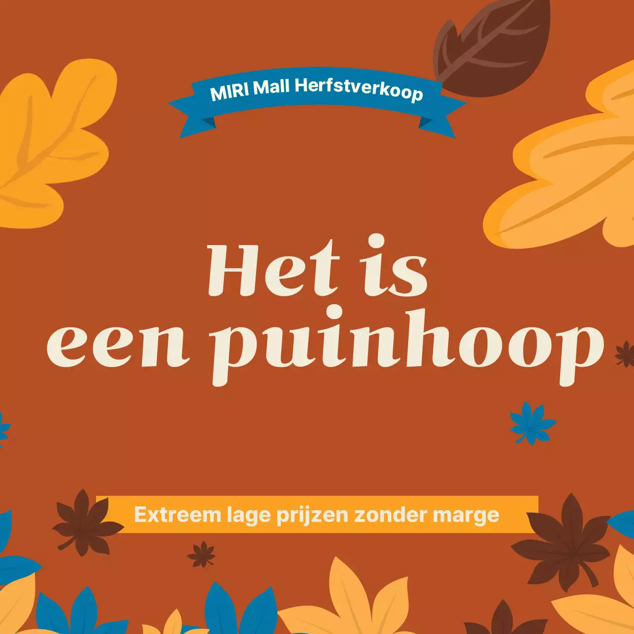 Een bruine vintage verkoop promoten