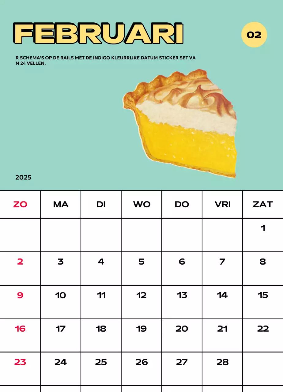 Kleurrijke kalenders met verschillende retro-illustraties