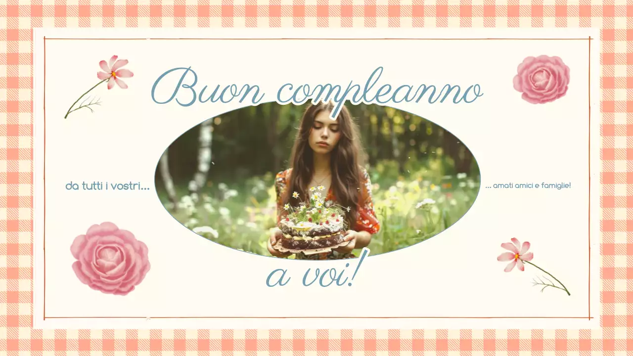 invito di compleanno vintage beige