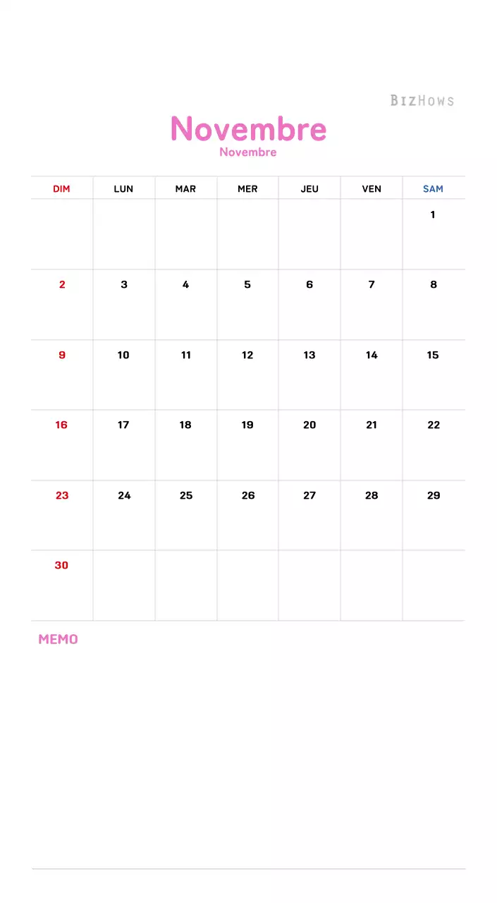 Calendrier du Nouvel An avec illustrations chaleureuses